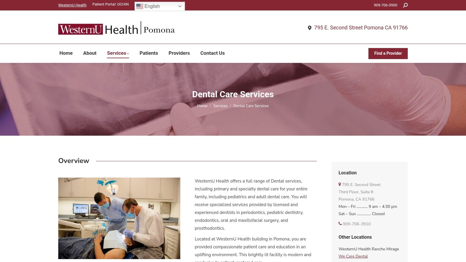 WesternU Health Dental Center (Pomona)