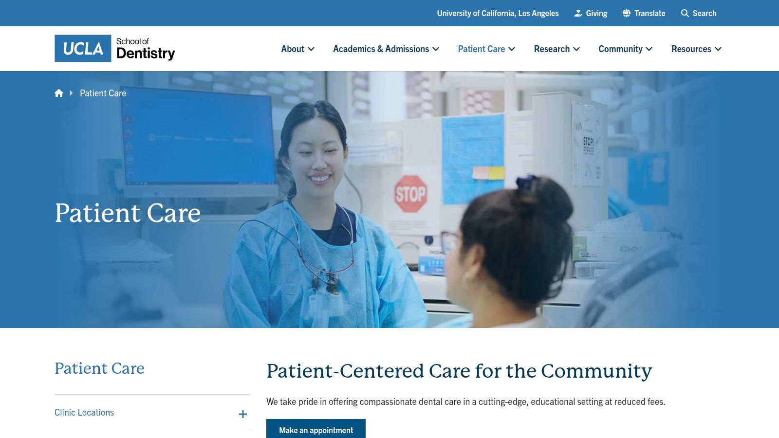 UCLA School of Dentistry Clinics