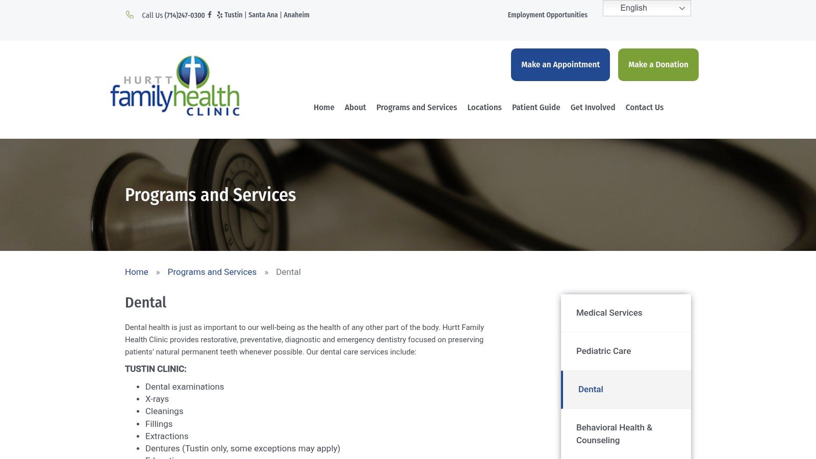 Hurtt Family Health Clinic (Dental Services)