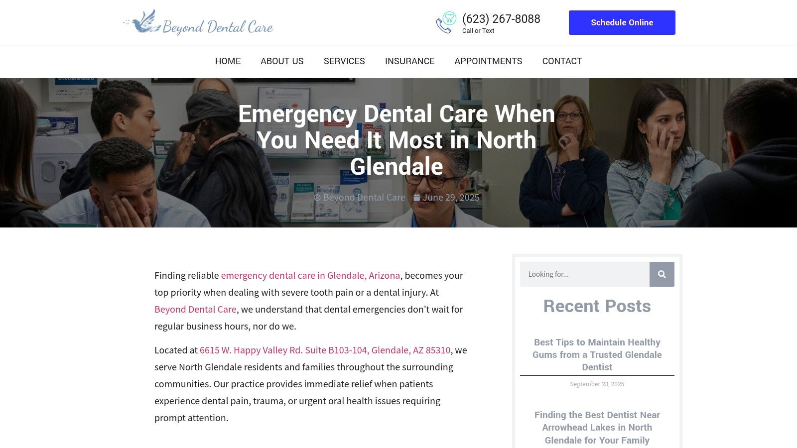 Emergency Dental Glendale AZ | Beyond Dental Care