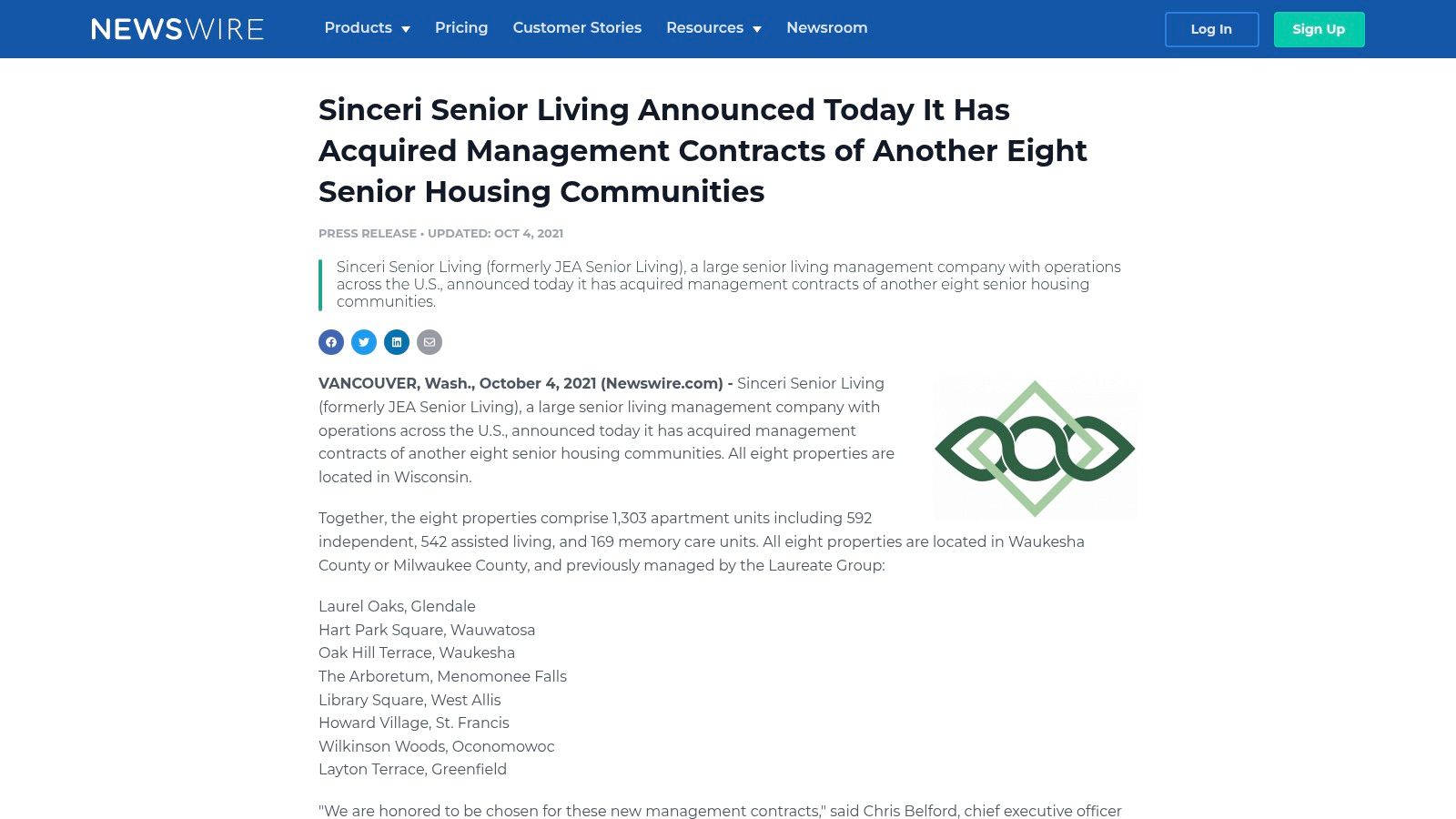 Sinceri Senior Living