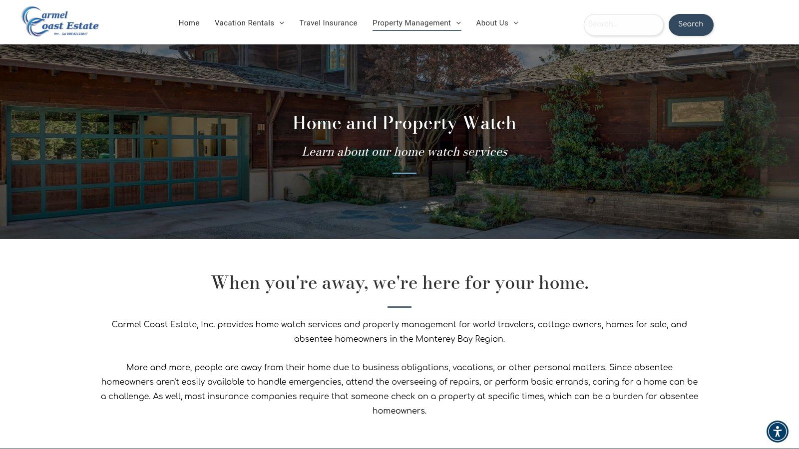 Carmel Coast Estate, Inc. — Home & Property Watch