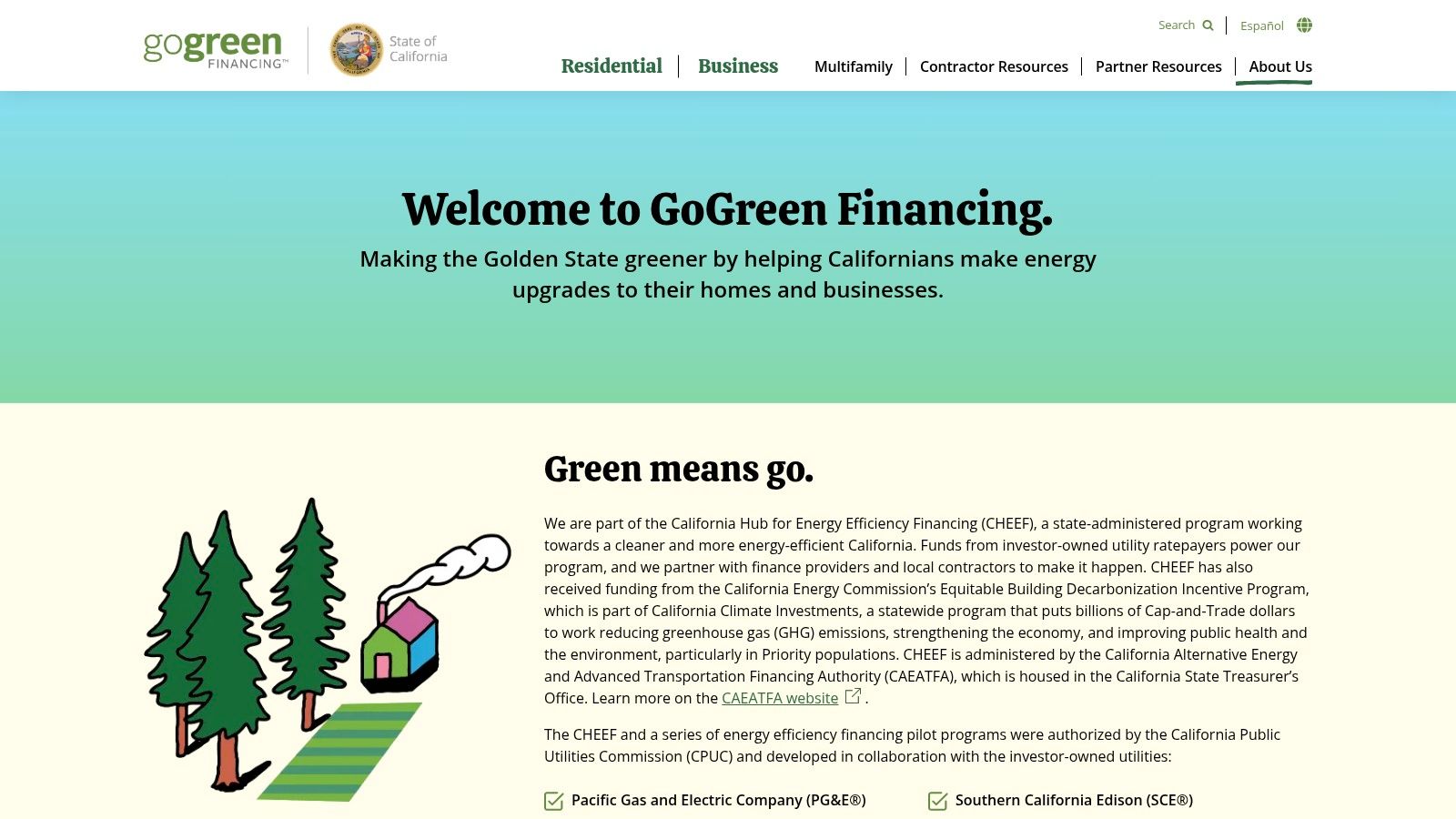 GoGreen Financing – GoGreen Home (CAEATFA / State Treasurer's Office)