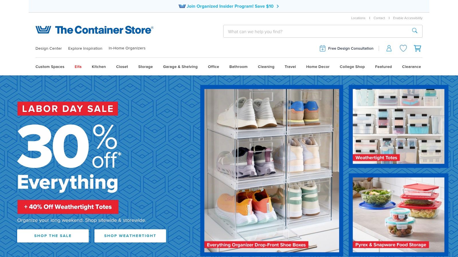 The Container Store (Elfa, InterMetro/Metro)