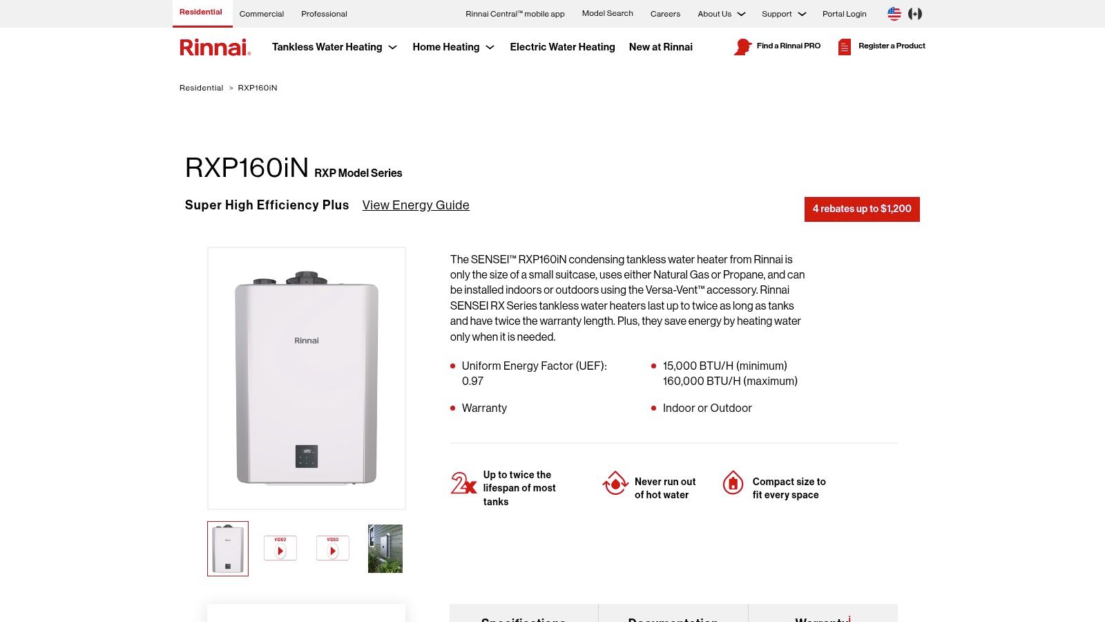 Rinnai (official brand site)