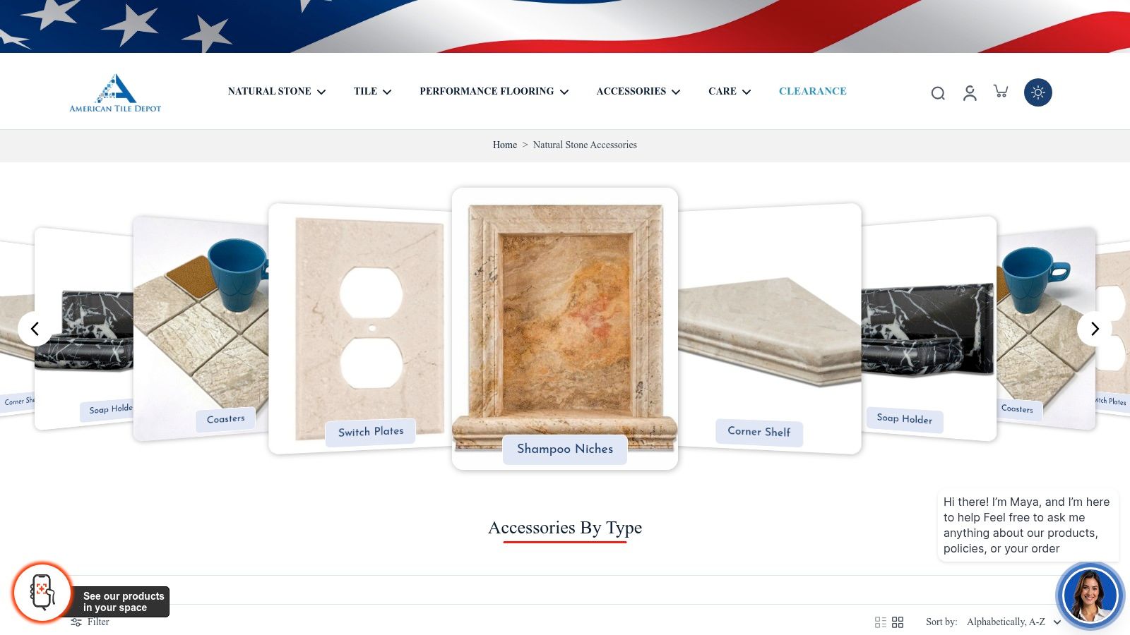 American Tile Depot natural stone accessories