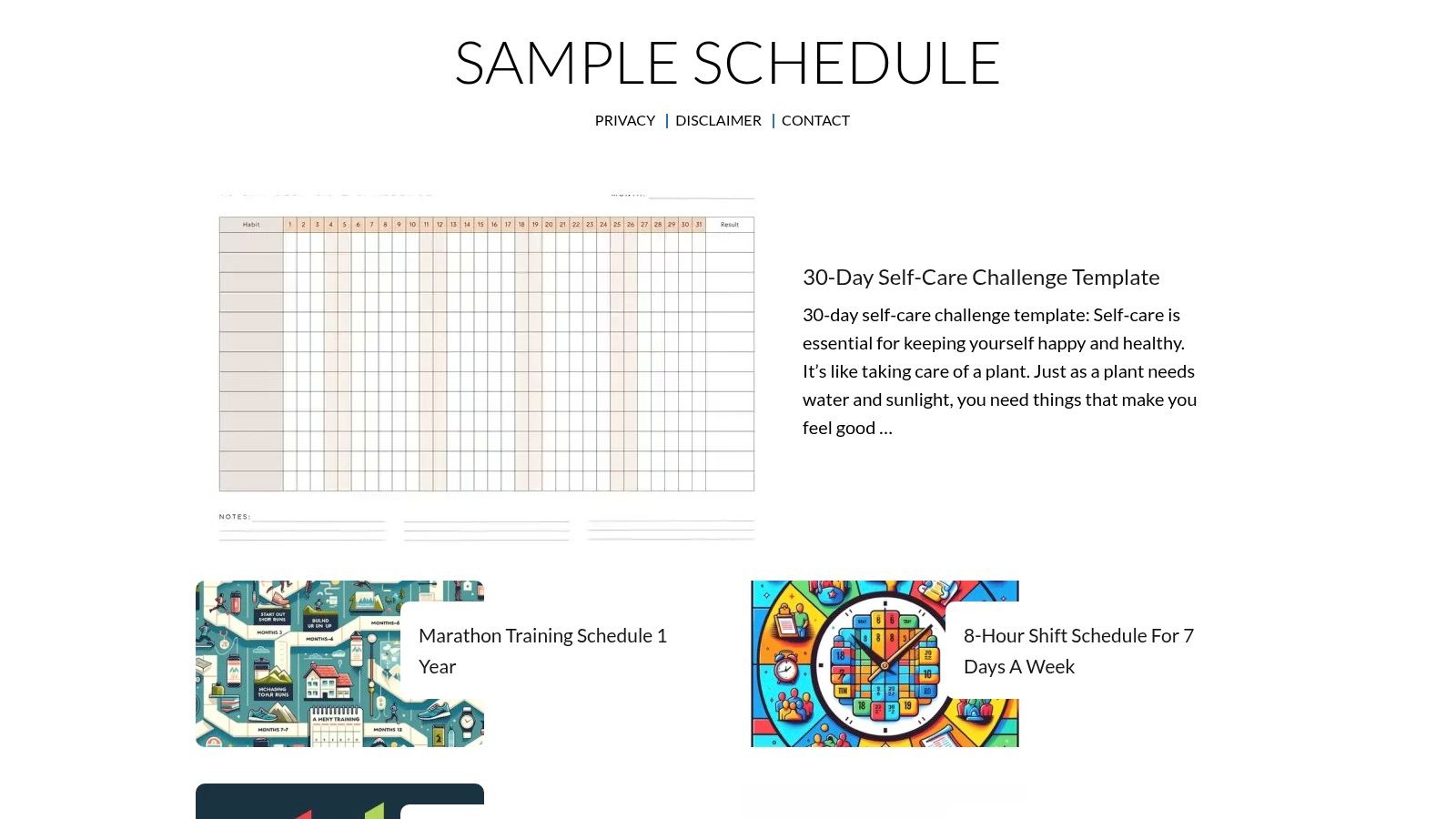 SampleSchedule – Free Door Schedule Templates