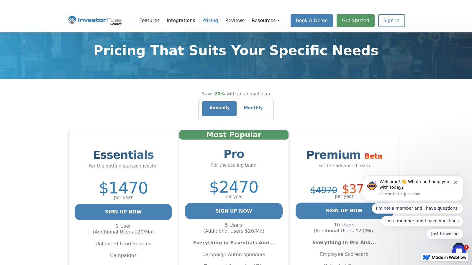 InvestorFuse dashboard showing lead pipeline and follow-up tasks.