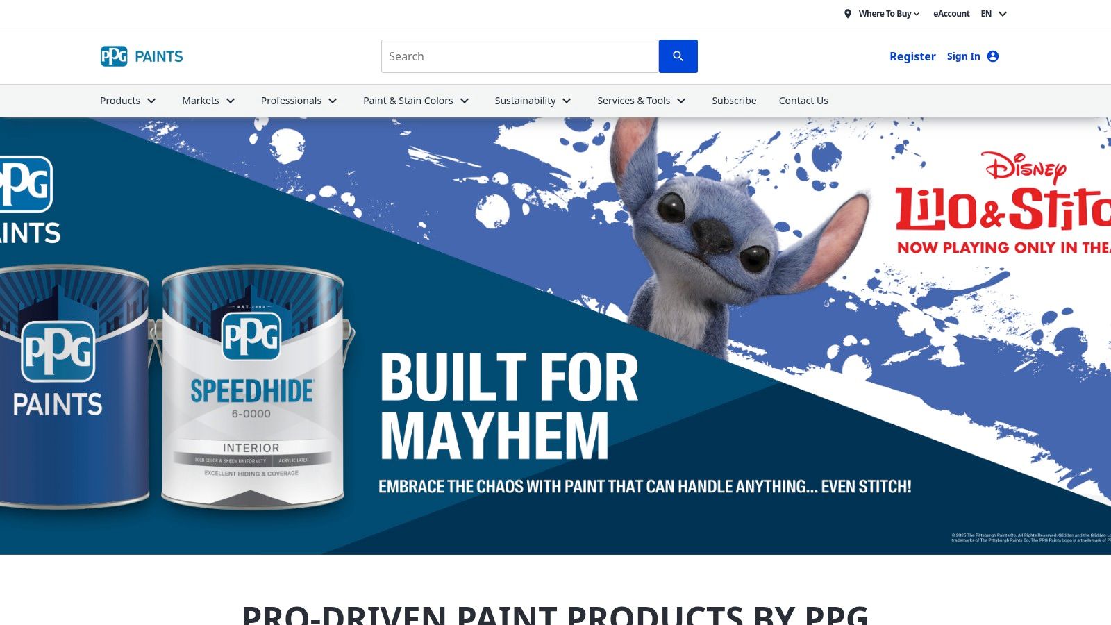 PPG Paints Official Website