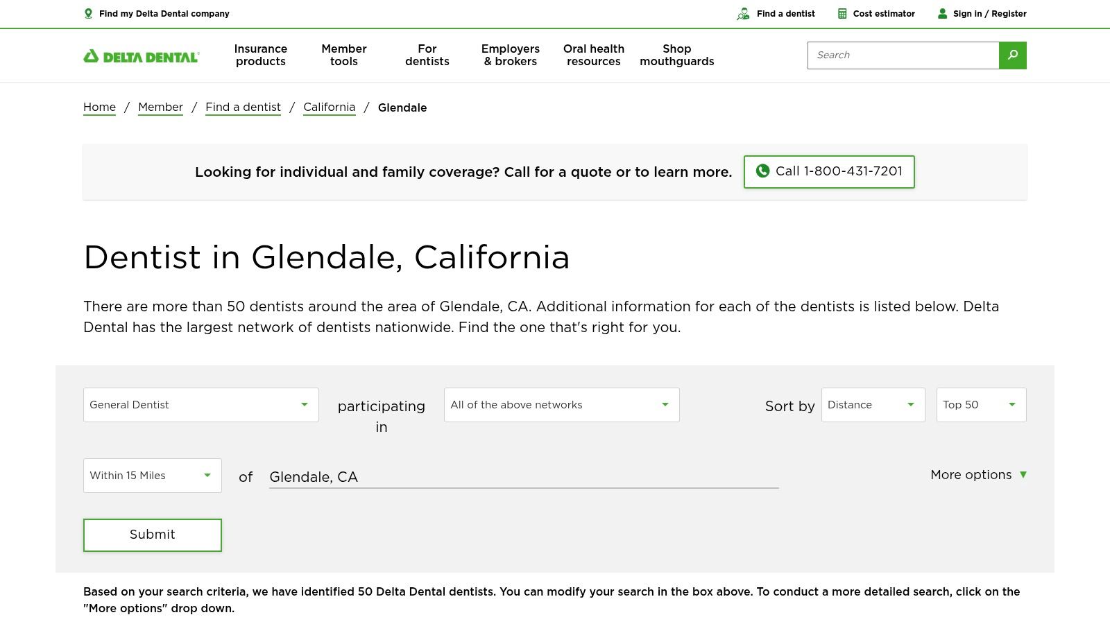 Delta Dental - Glendale Dentist Directory