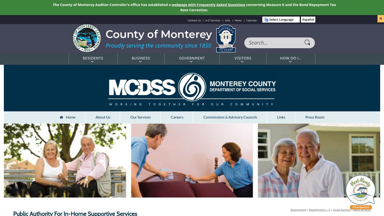 Monterey County Public Authority for In-Home Supportive Services (IHSS) – Registry