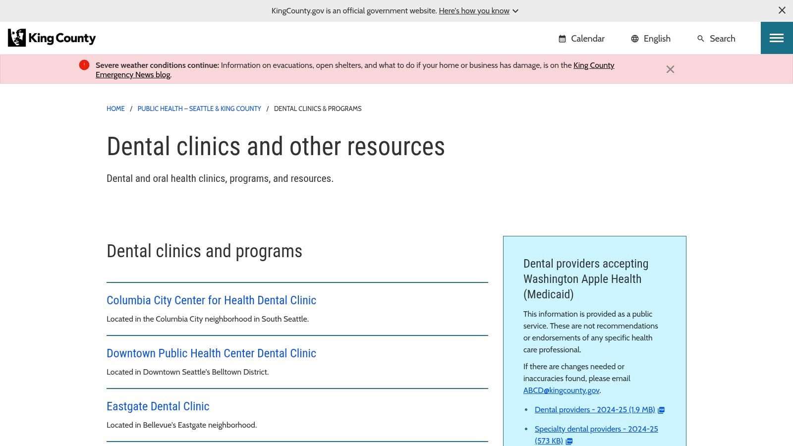 Public Health – Seattle & King County: Renton Health Center (Dental Clinic)