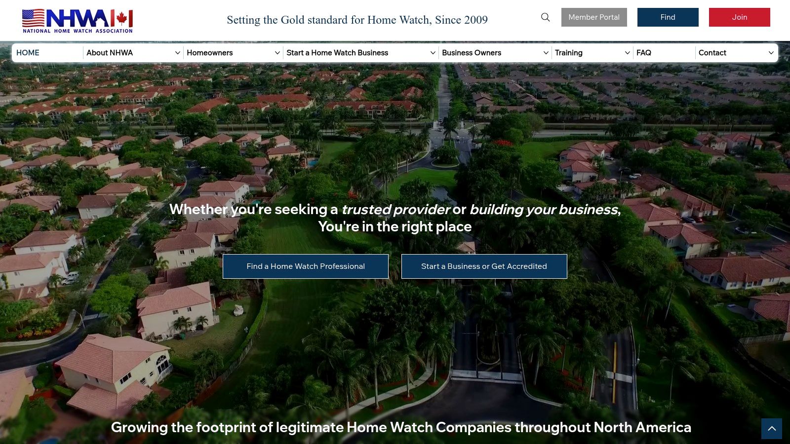 National Home Watch Association (NHWA) — Accredited Provider Directory