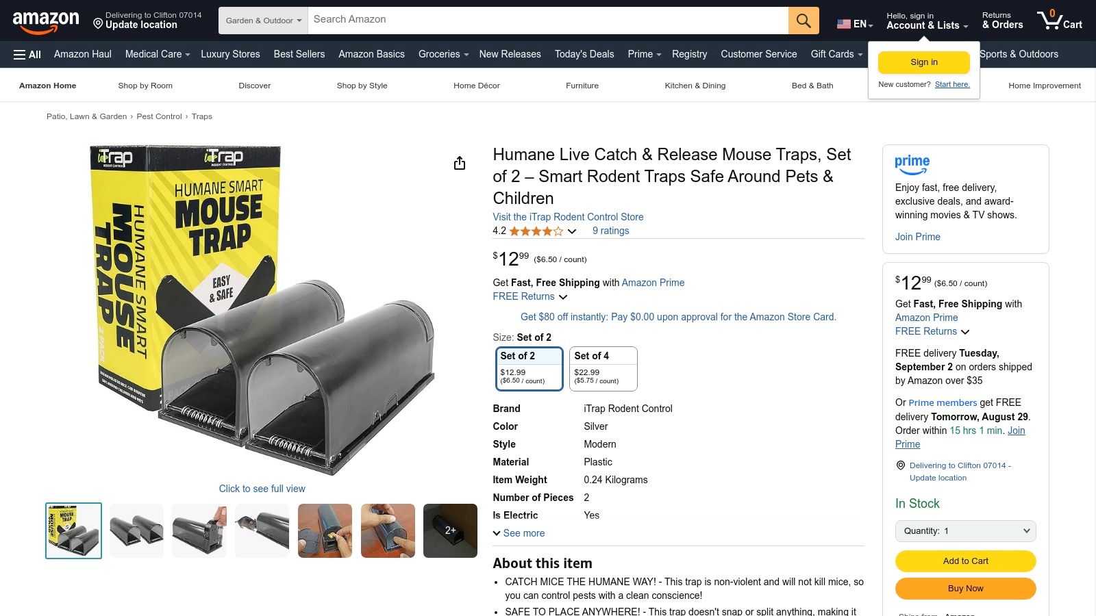 Amazon – Rodent Control Products