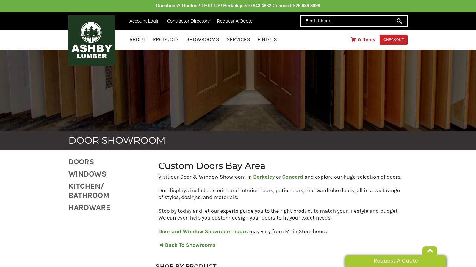 Ashby Lumber — Door & Window Showroom