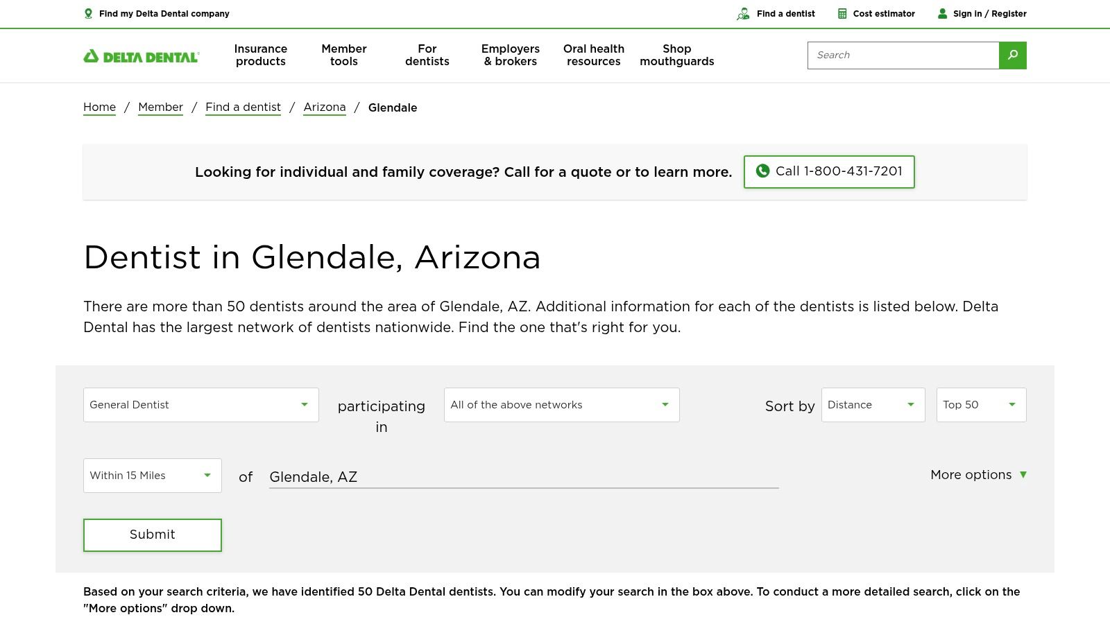 Delta Dental – Find a Dentist (Glendale, AZ)