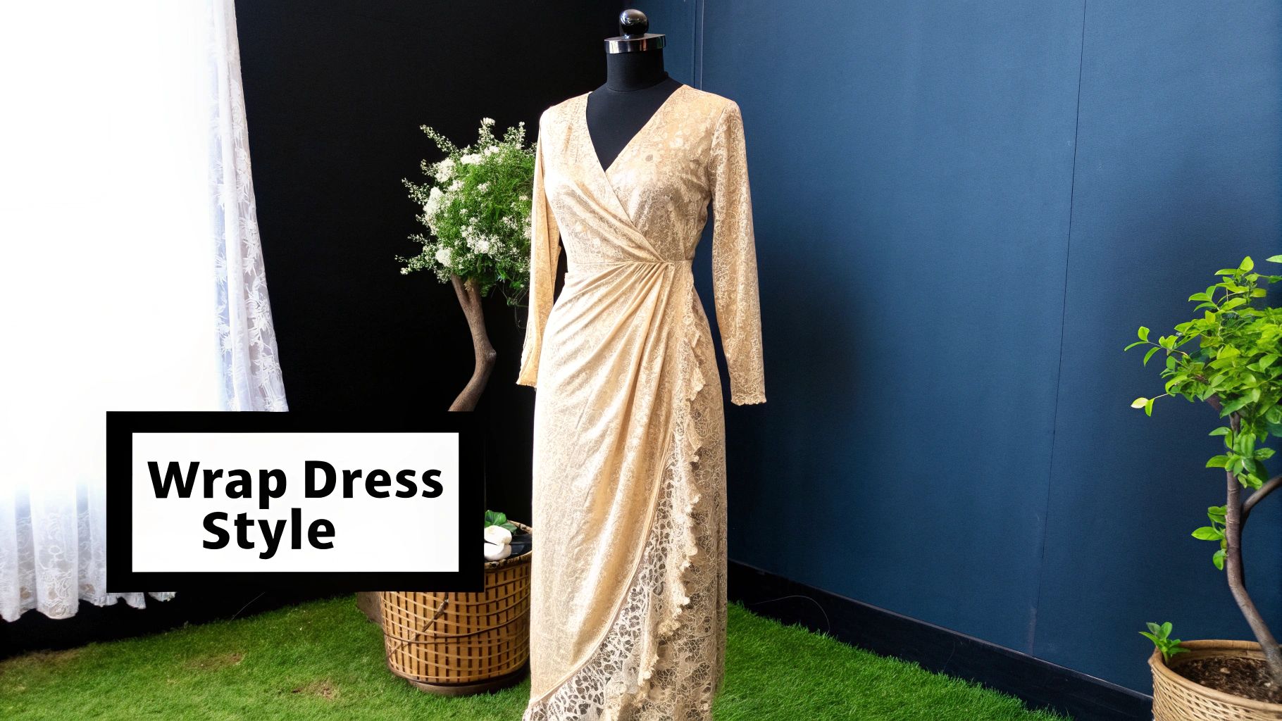 Wrap Dress with Long Sleeves