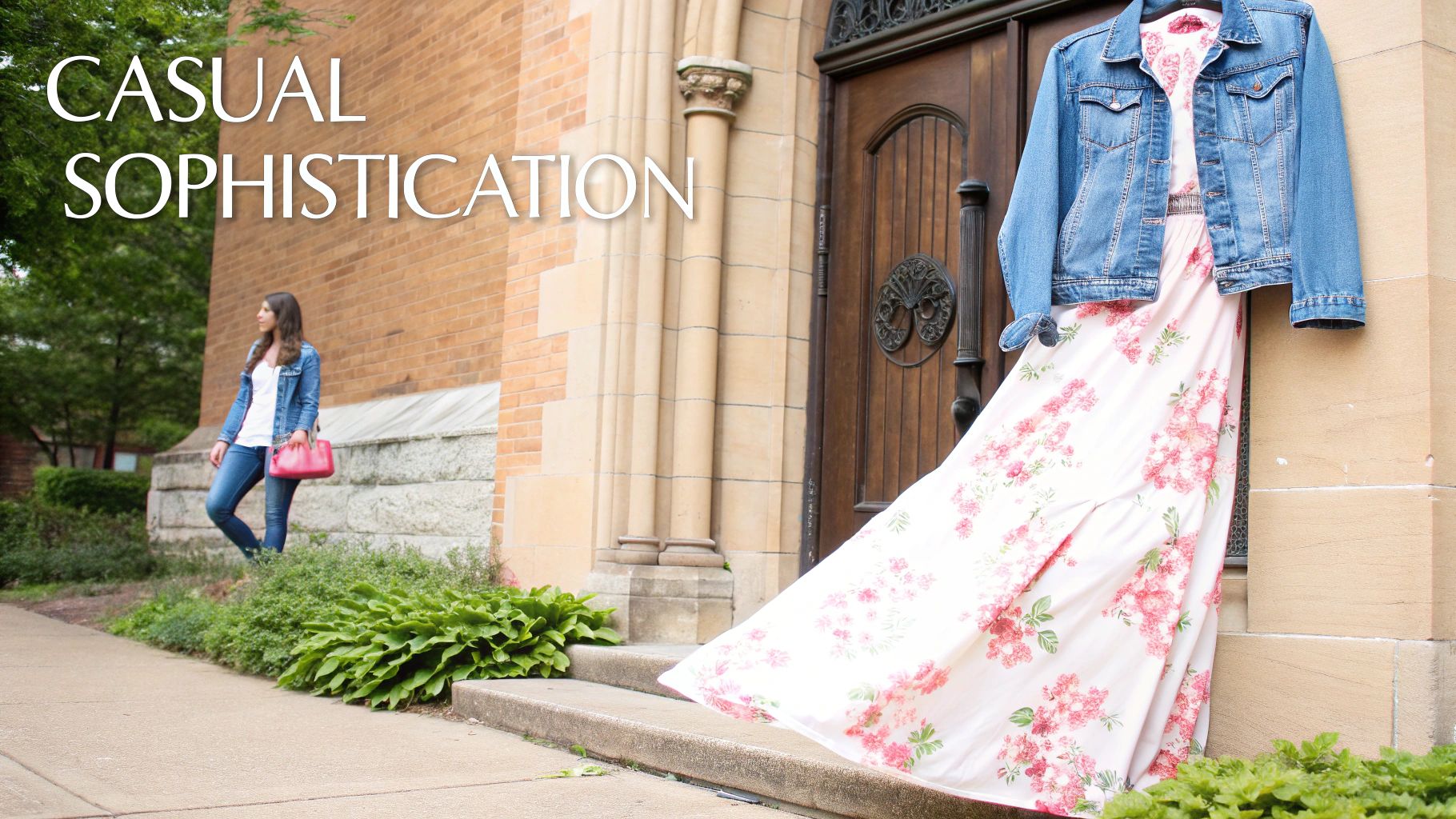 Maxi Dress with Denim Jacket