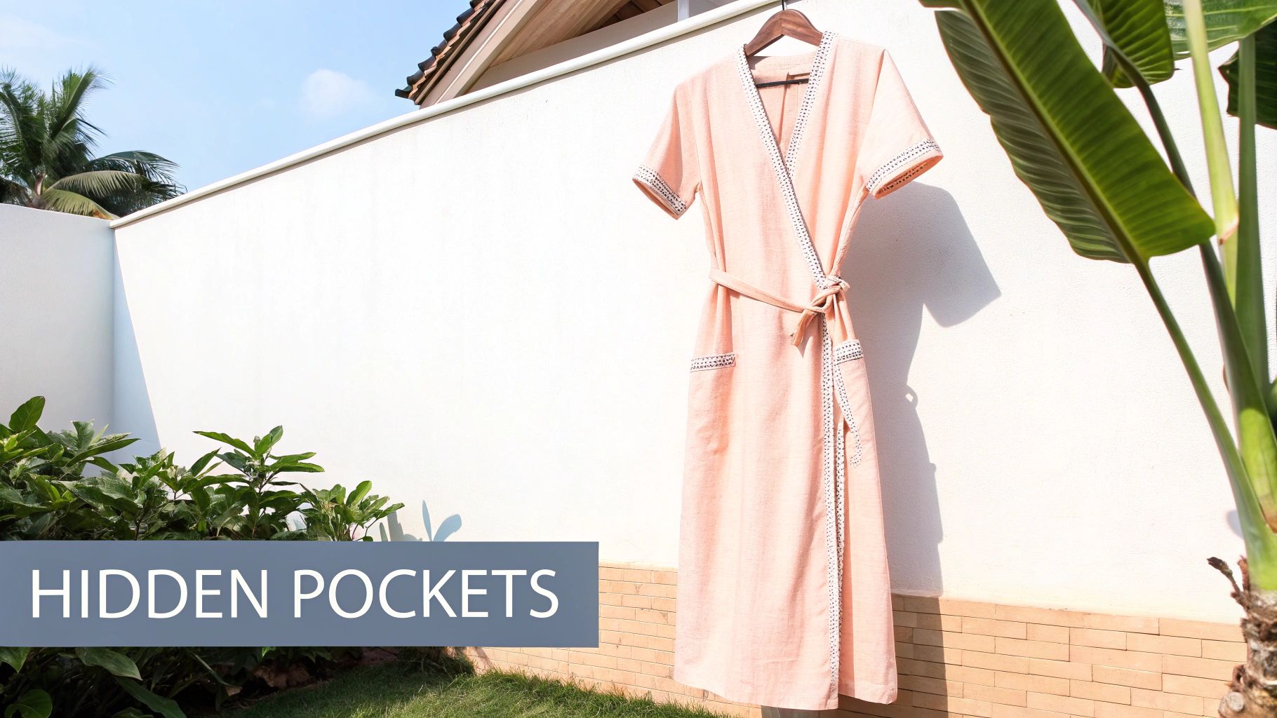 Wrap Dress with Hidden Side Pockets