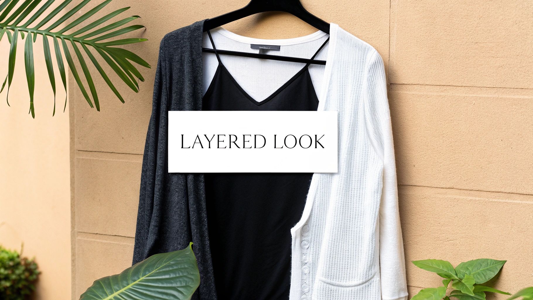 Layered Cardigan and Camisole Combination