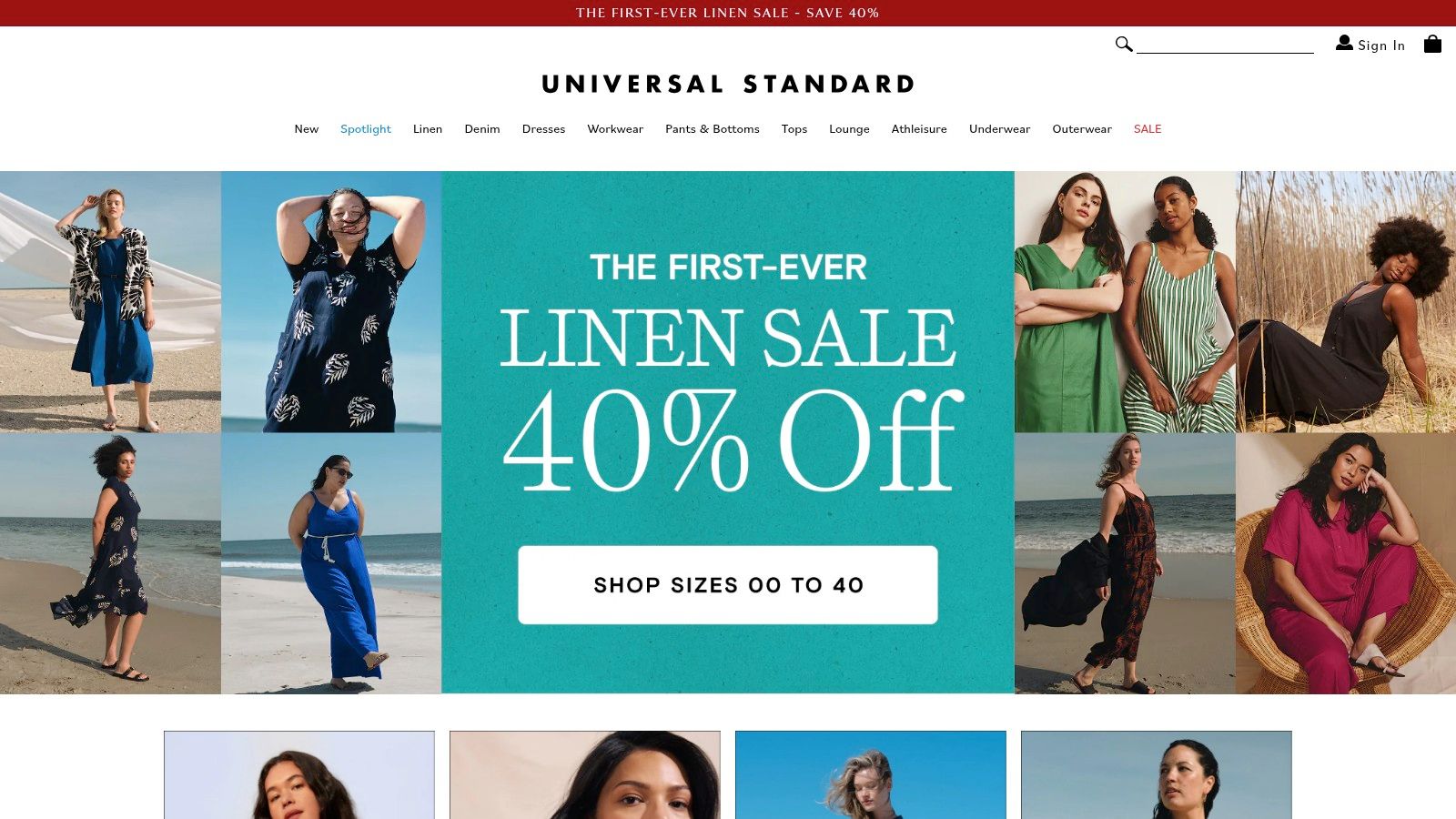 Universal Standard jeans on a model
