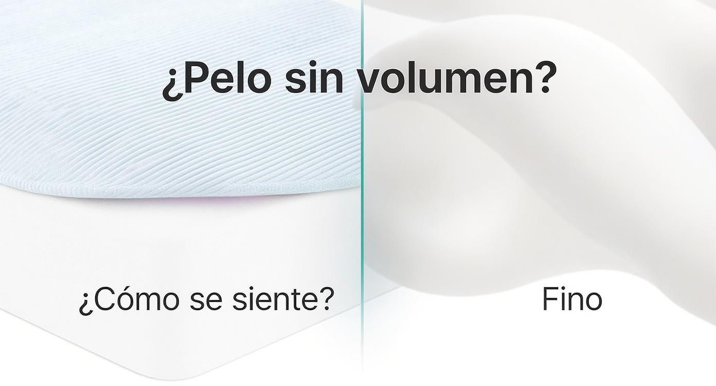 Infographic about volumen del pelo