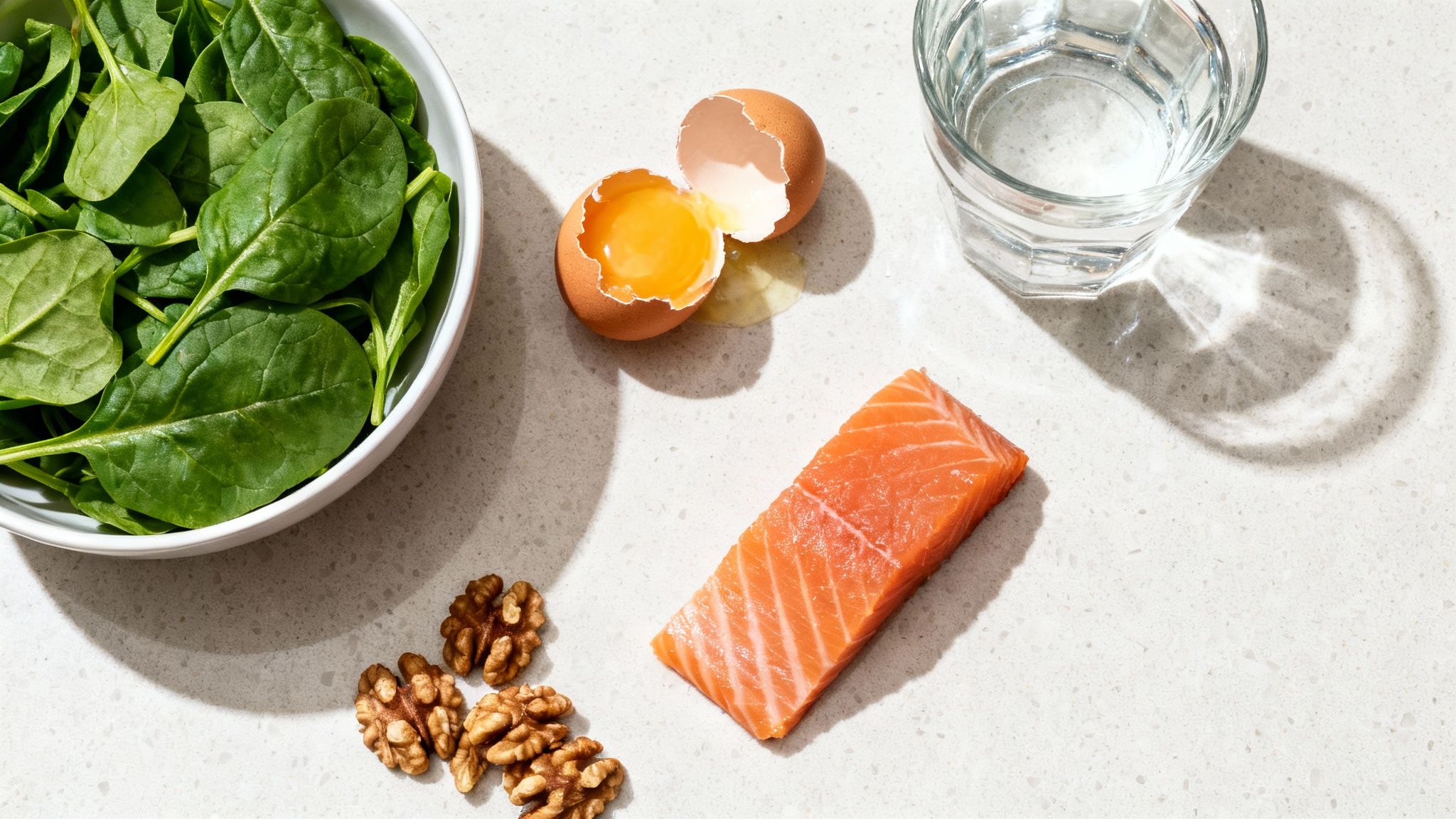 Una mujer se aplica un producto capilar mientras se mira al espejo