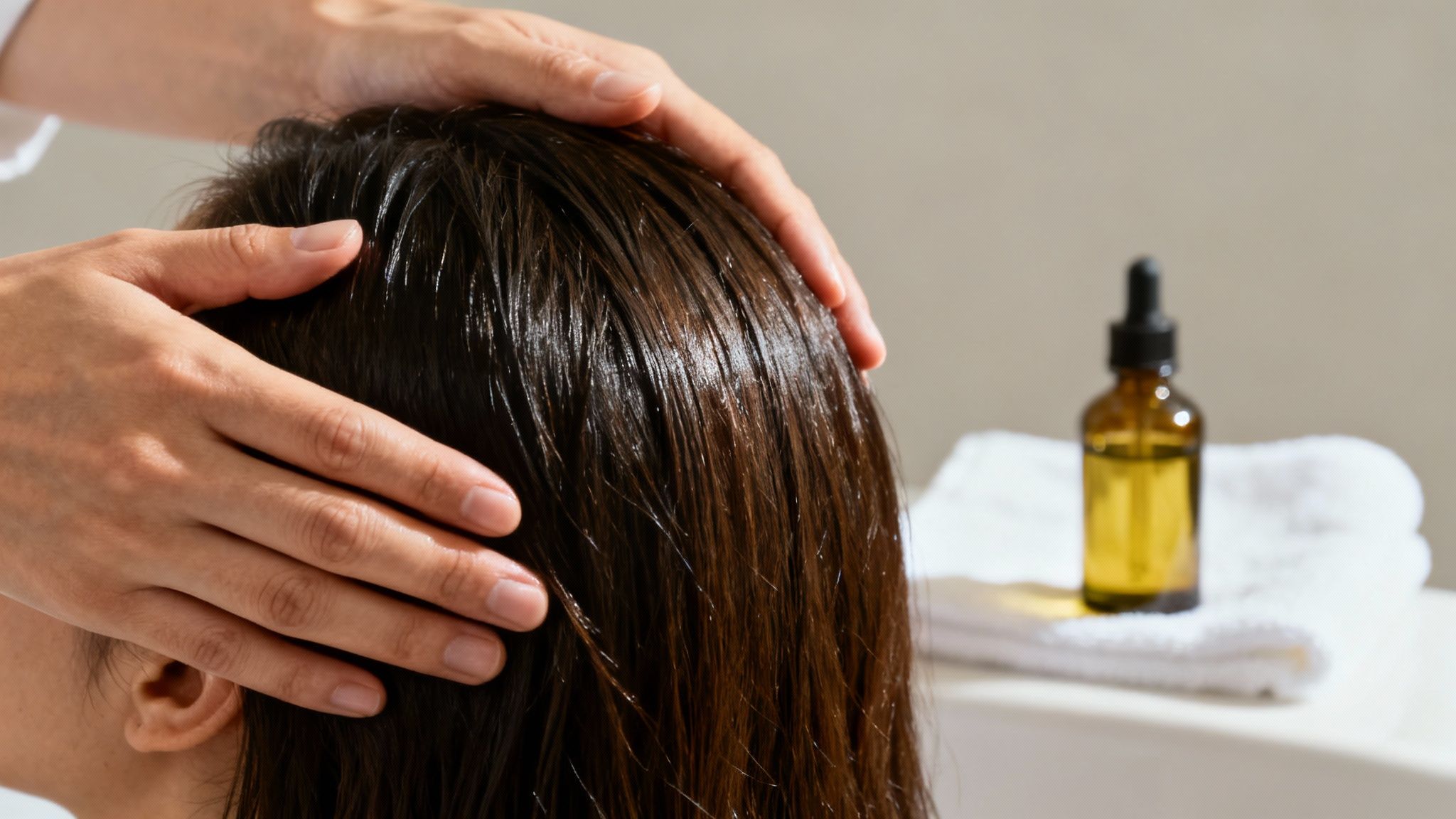 Una persona durmiendo plácidamente, simbolizando el descanso necesario para el crecimiento del cabello