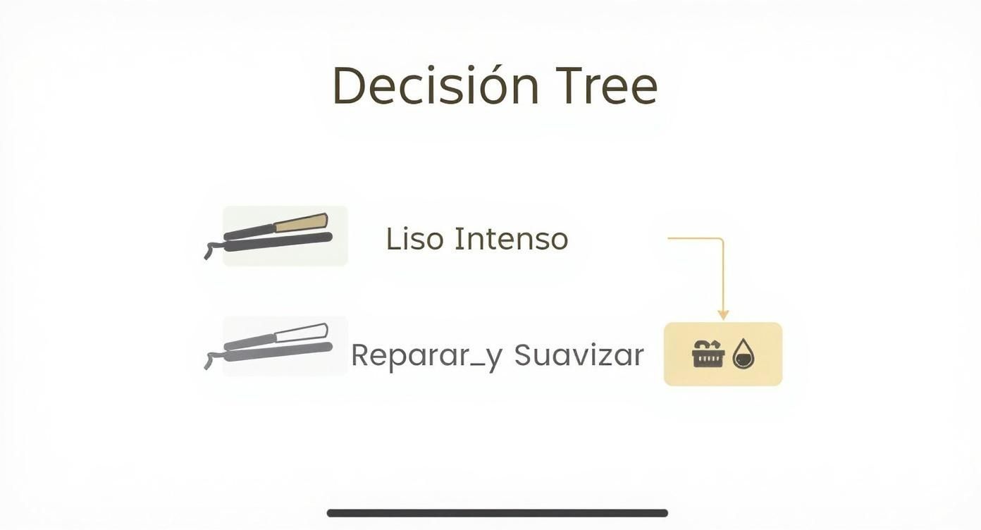 Infographic about diferencia entre alisado brasileño y keratina