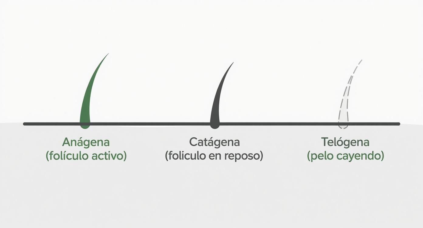 Infographic about cómo hacer crecer el pelo más rápido