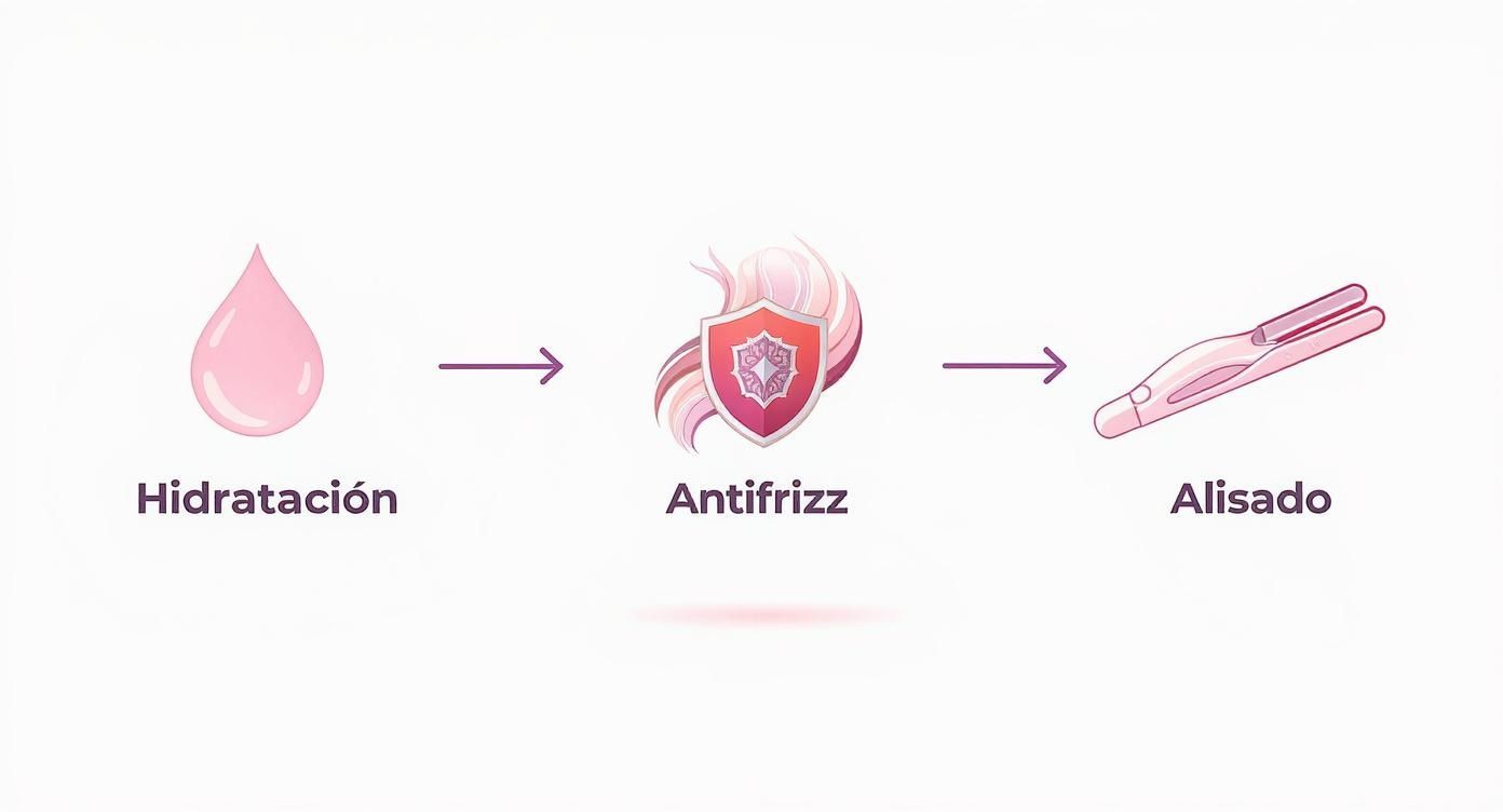 Infographic about alisado keratina en barcelona