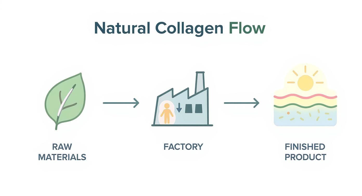 Infographic about supplements for collagen production