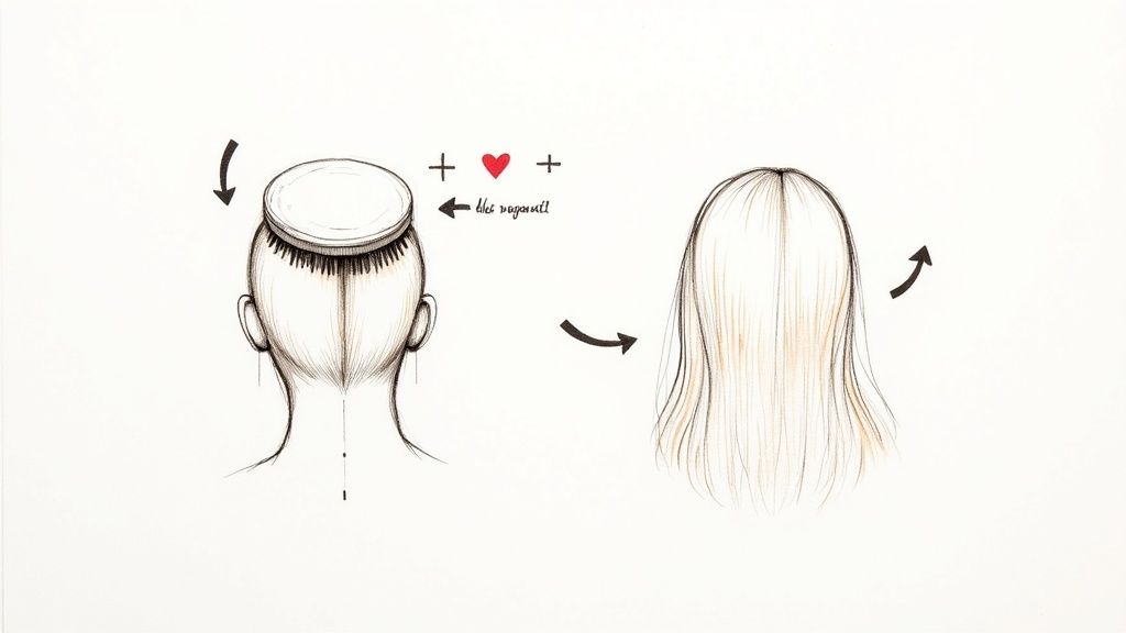 A woman with voluminous, styled hair smiling.