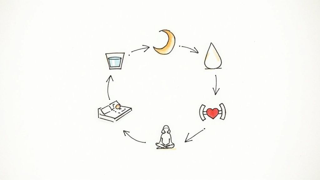 A person examining their fingernails with a thoughtful expression.