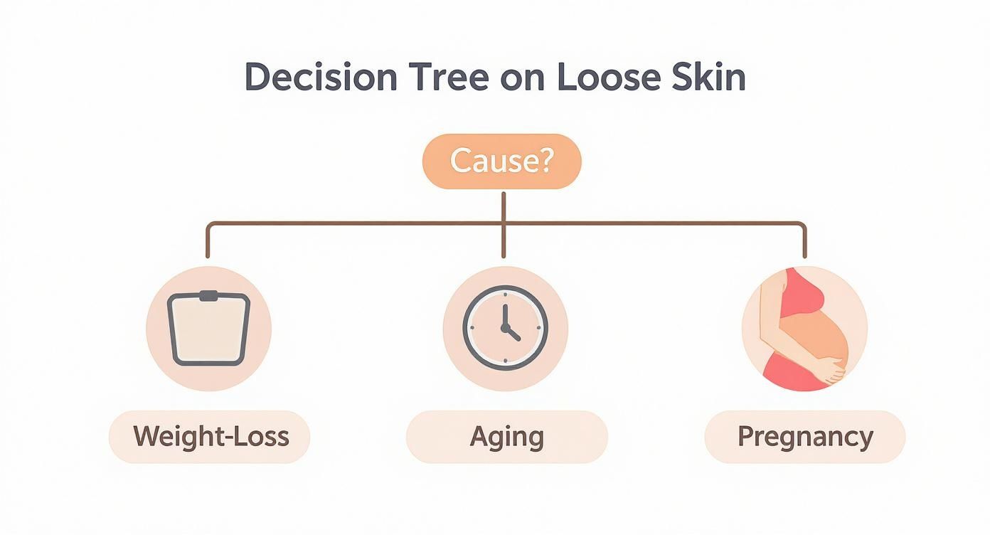 Infographic about how to tighten loose skin