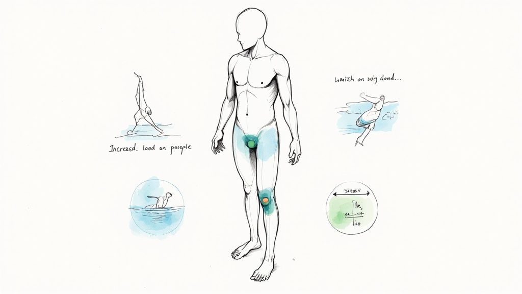 Woman doing gentle yoga stretches for joint pain relief