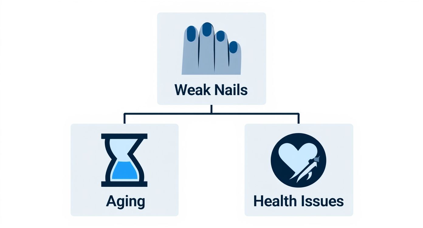 Infographic about why are my nails weak