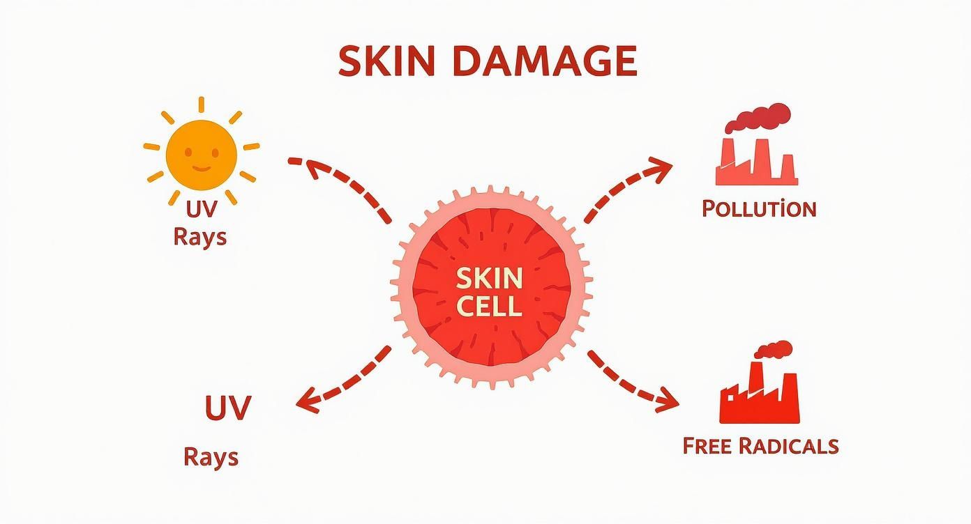 Infographic about best antioxidant supplements for skin