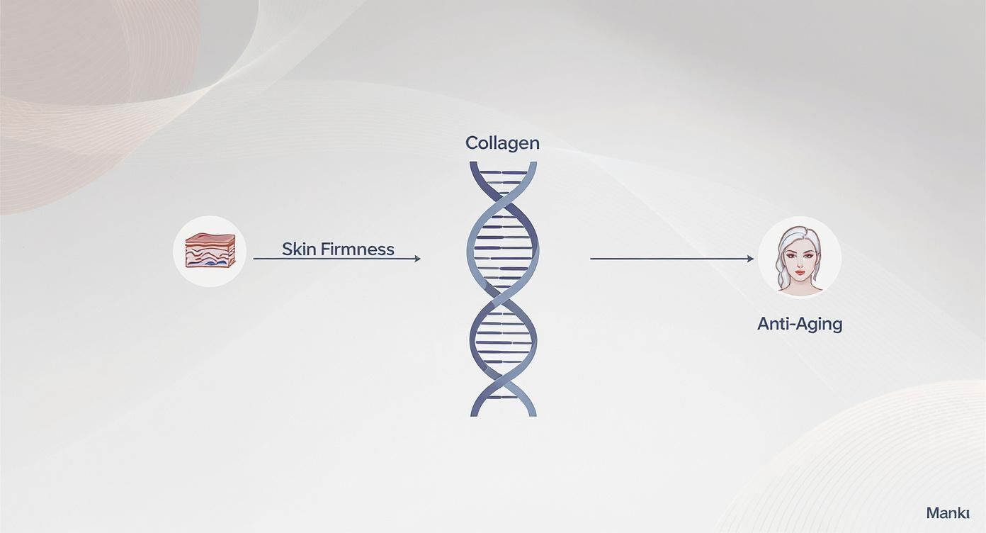 Infographic about supplements to boost collagen production
