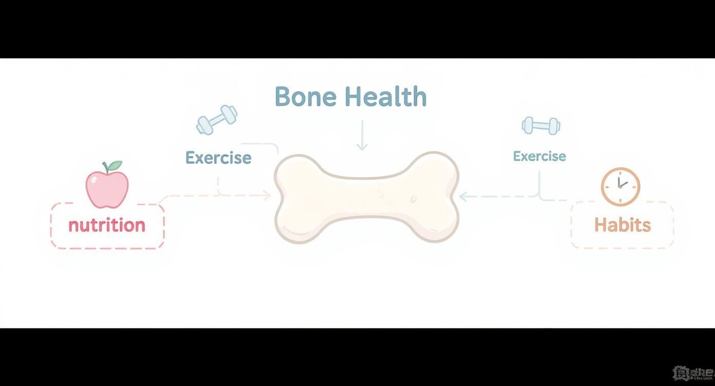 Infographic about how to improve bone density naturally