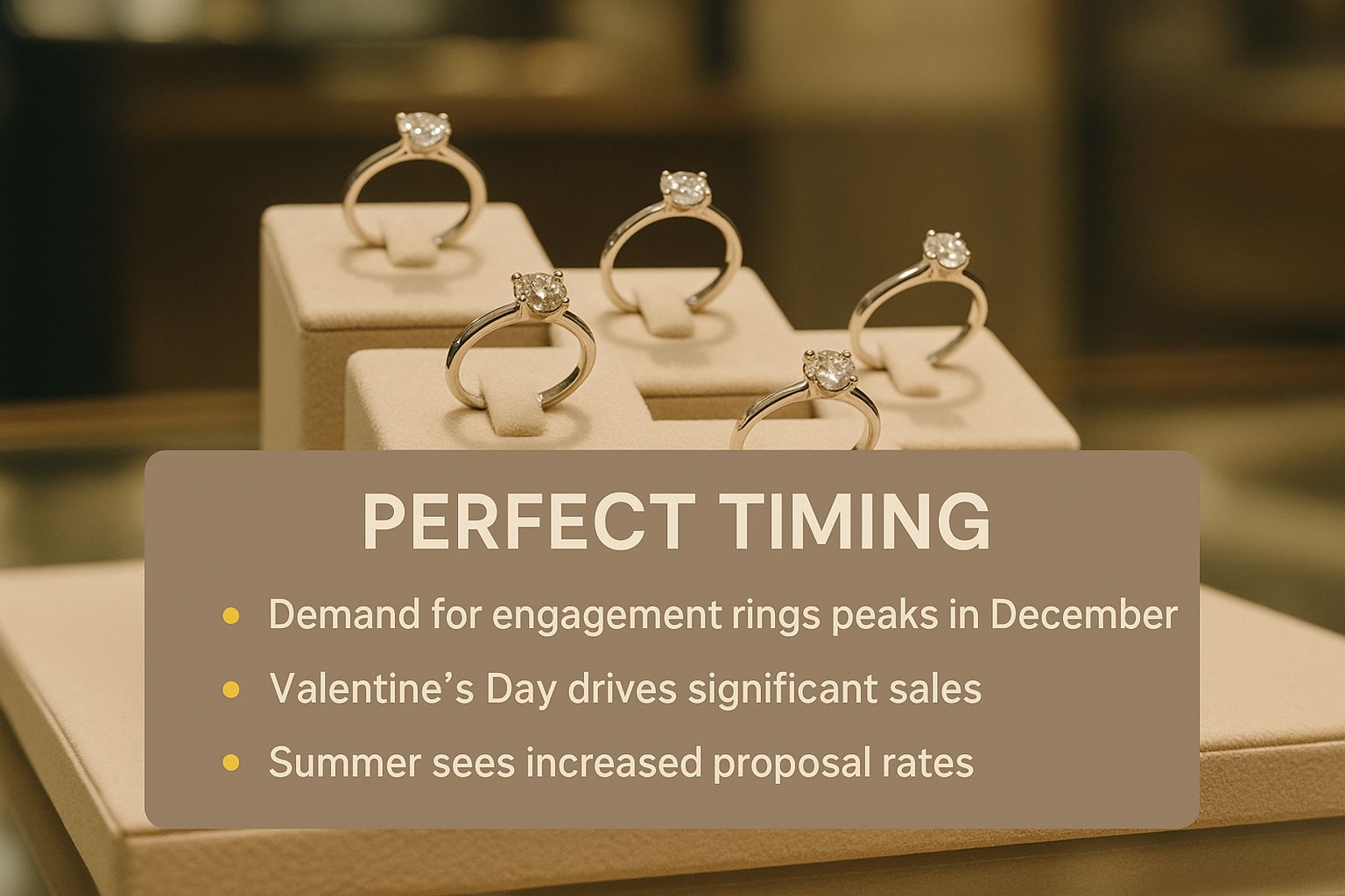Infographic about when to buy engagement ring
