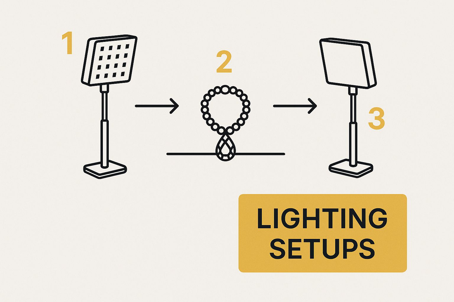 Infographic about best lighting for jewelry photography