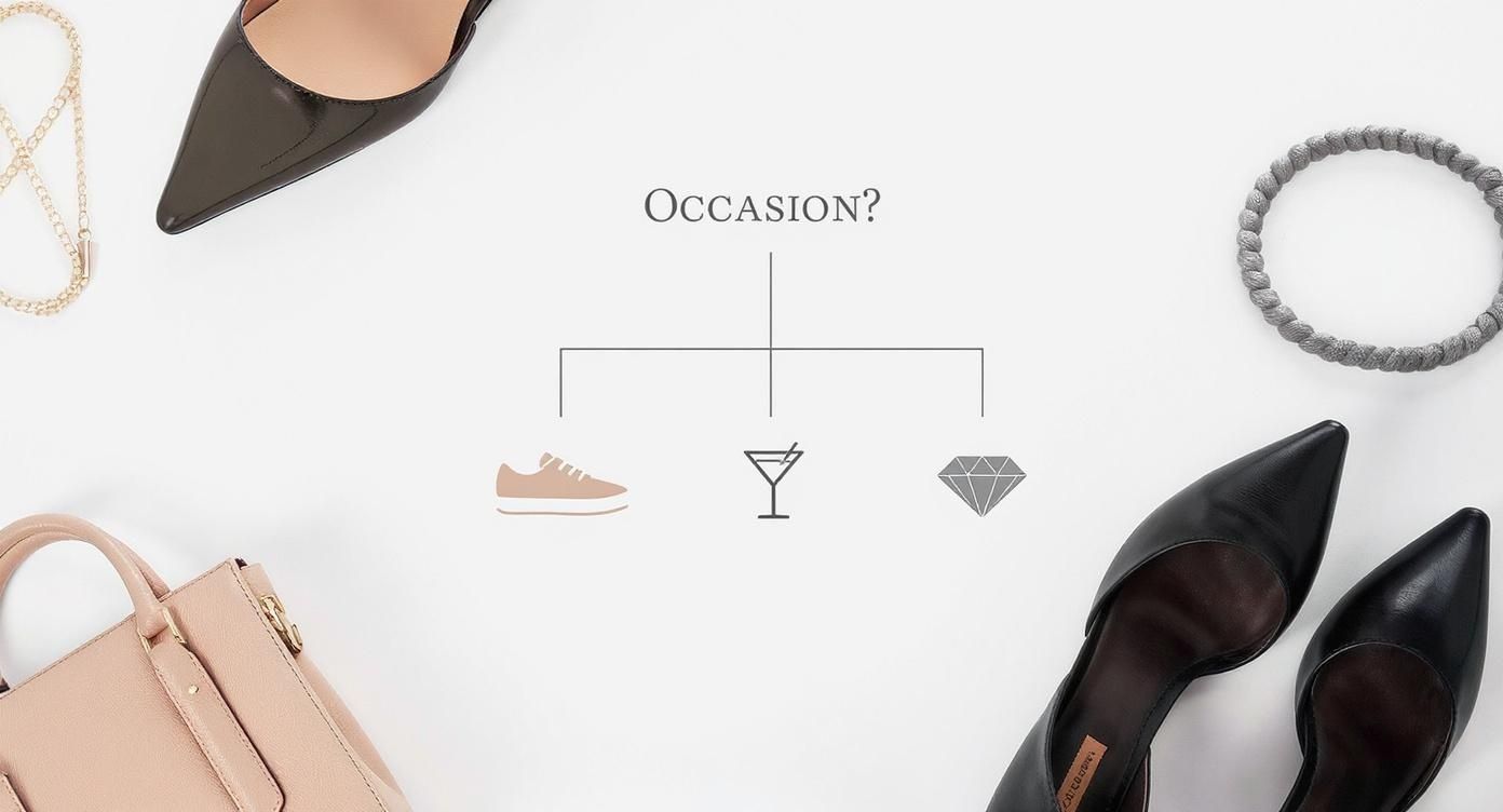 Infographic about how to accessorize little black dress