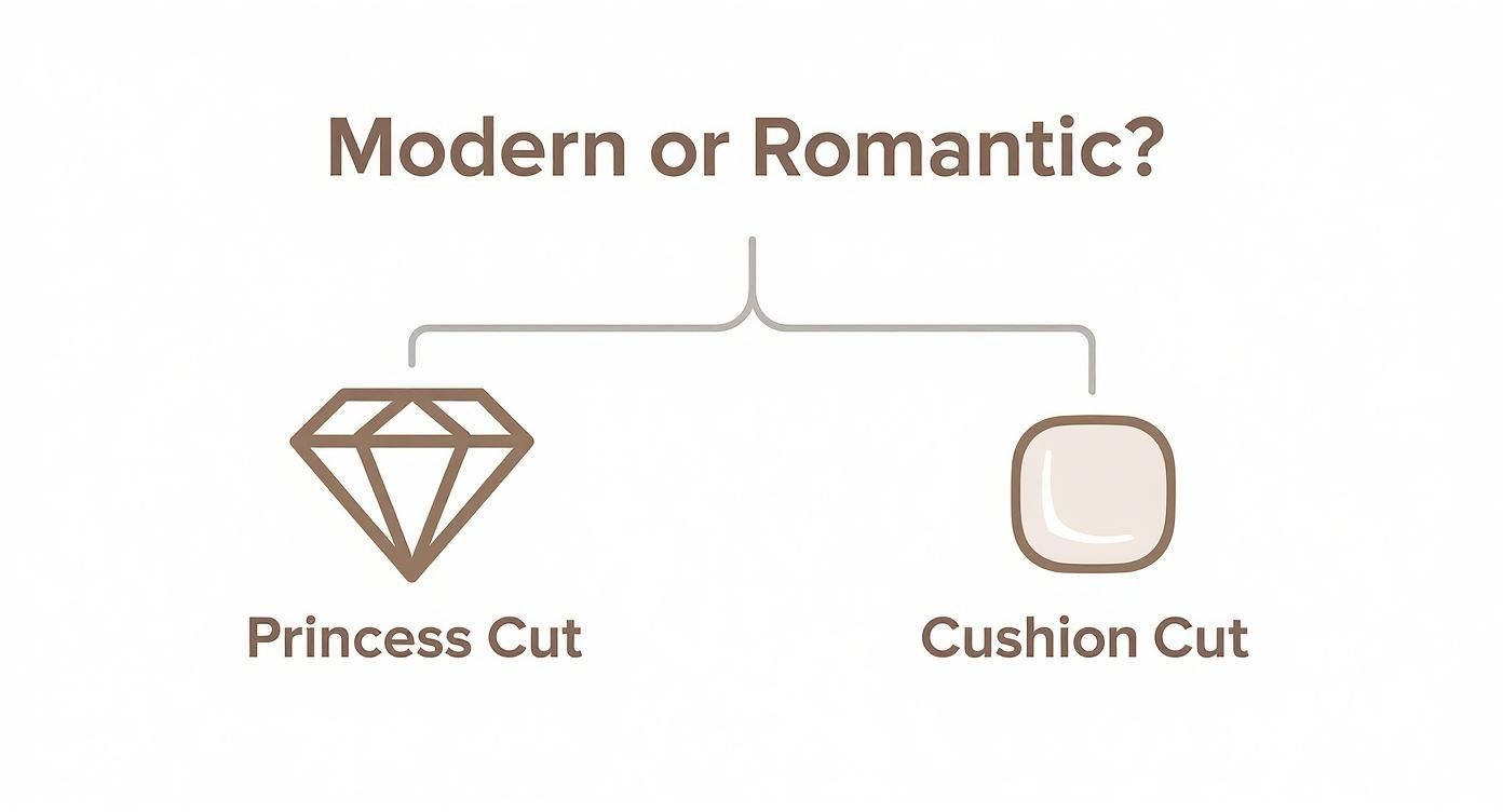 Infographic about what are the different diamond cuts