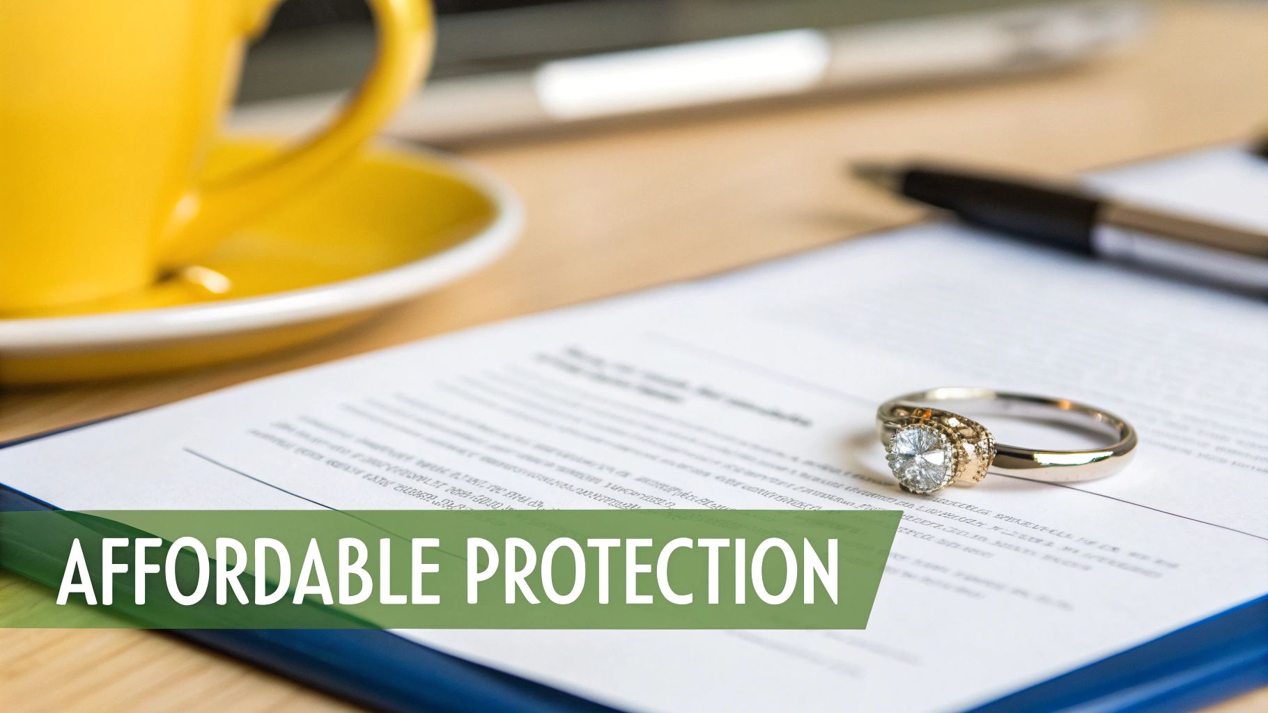 A stunning engagement ring resting in its box, highlighting its value and the need for insurance.