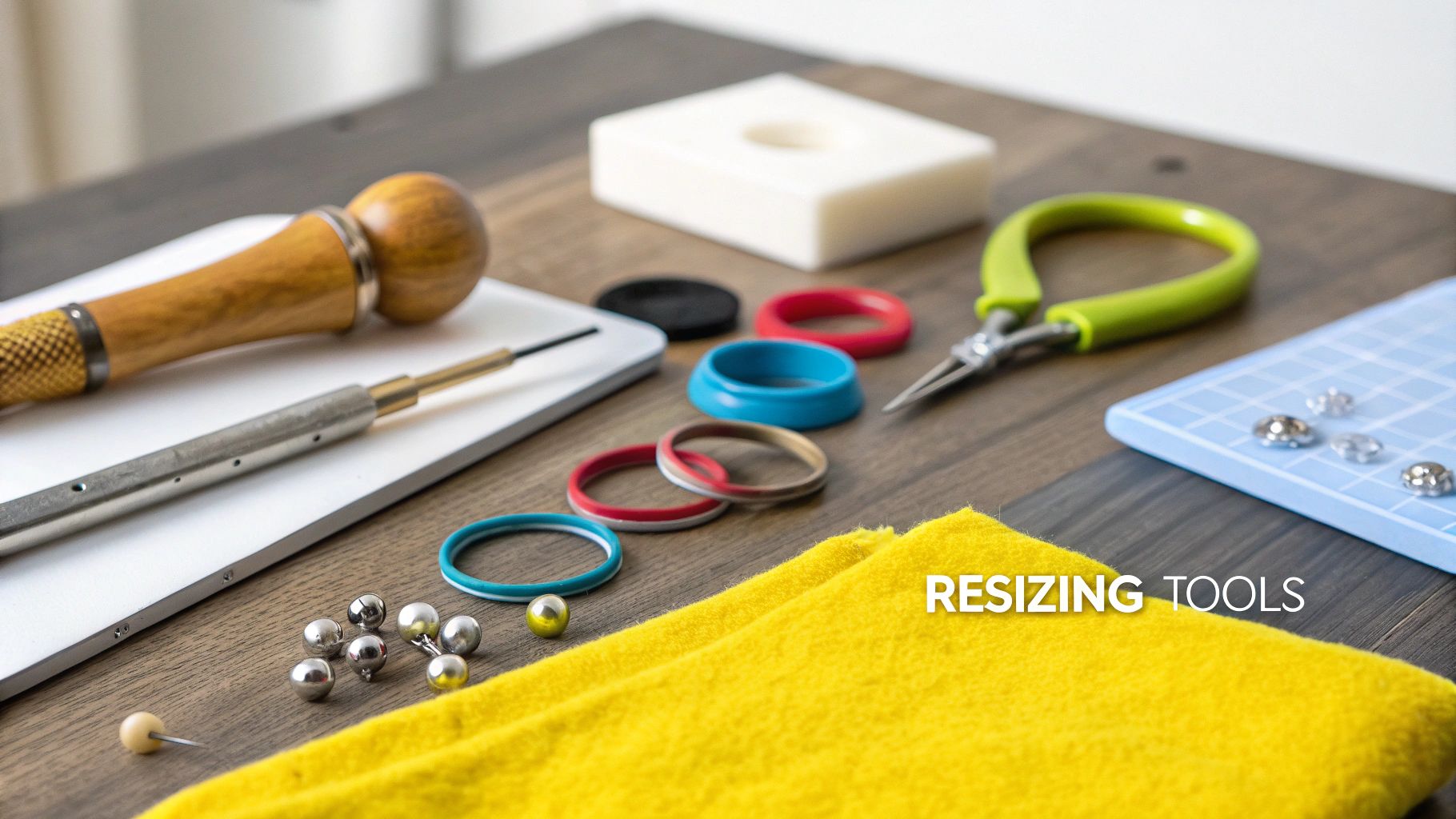 A person's hand showing a ring with a clear plastic guard wrapped around the band.