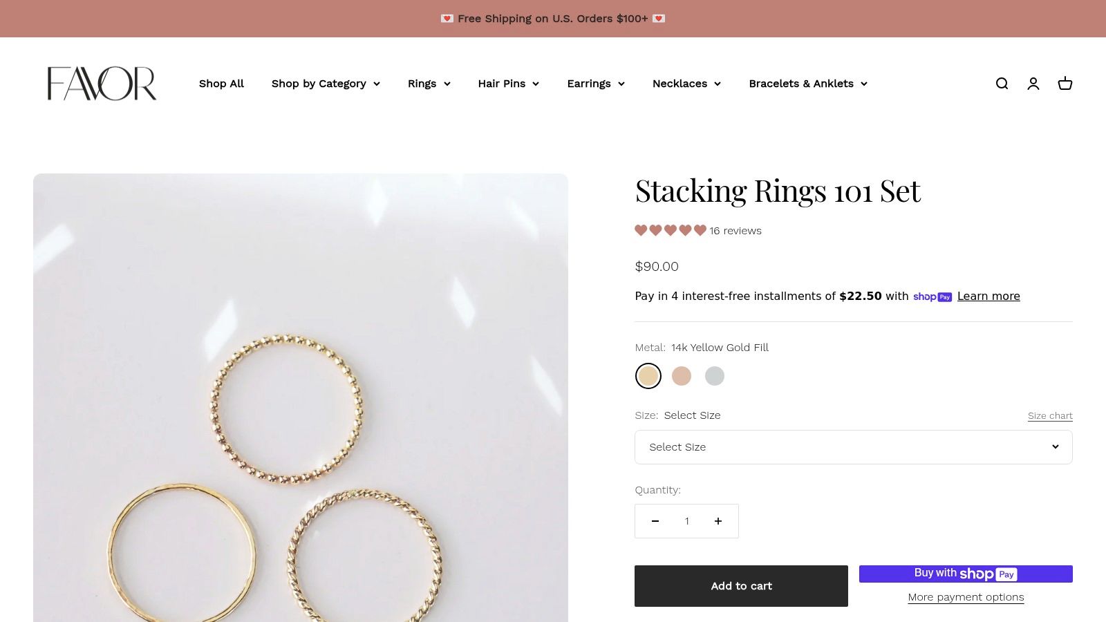 Favor Jewelry