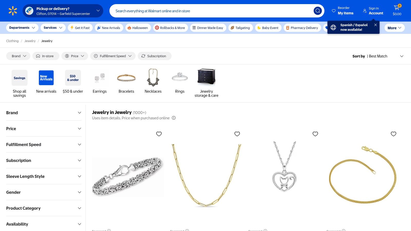 Walmart – Jewelry