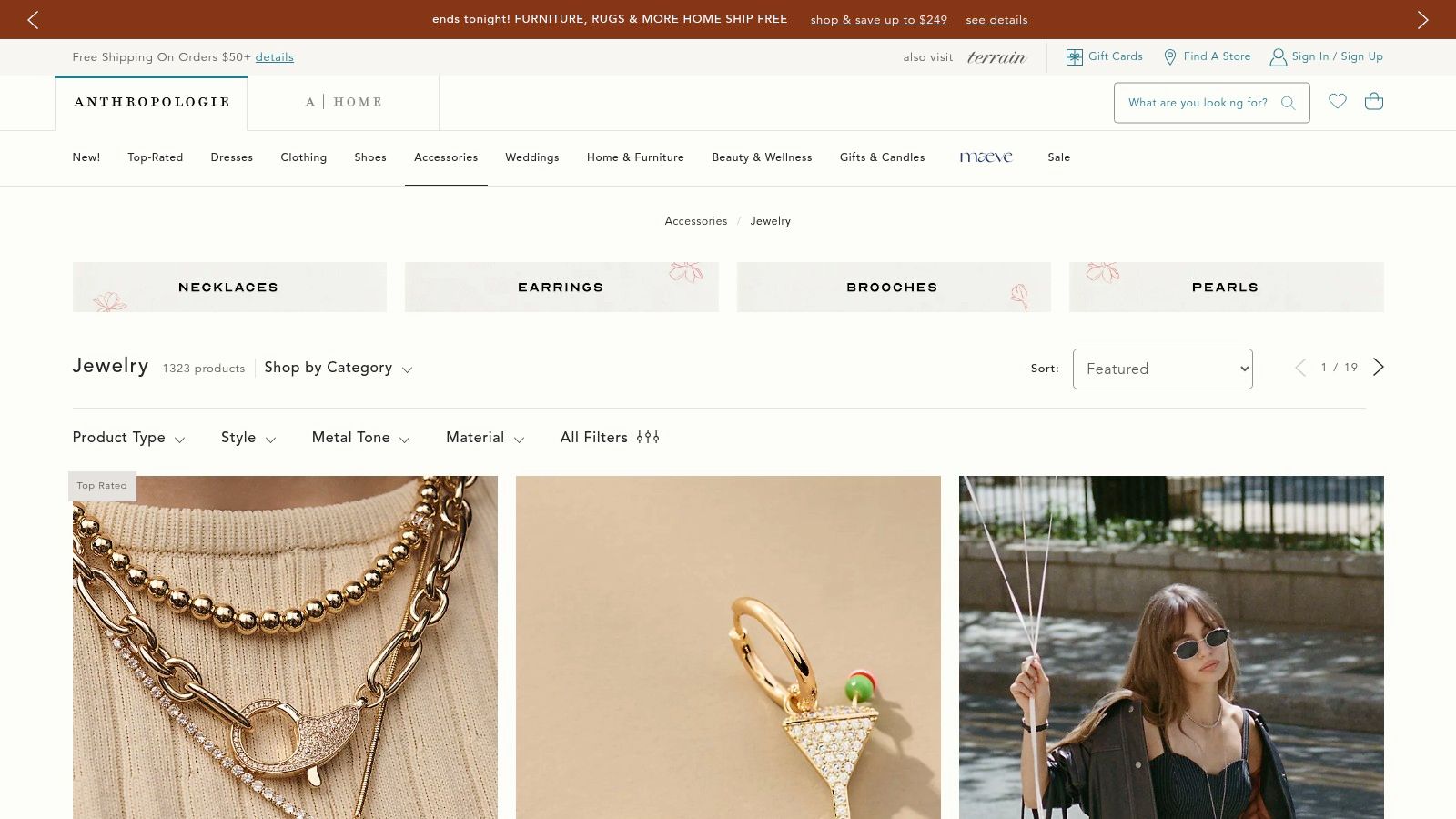 Anthropologie — Curated Trend Jewelry from Multiple Designers