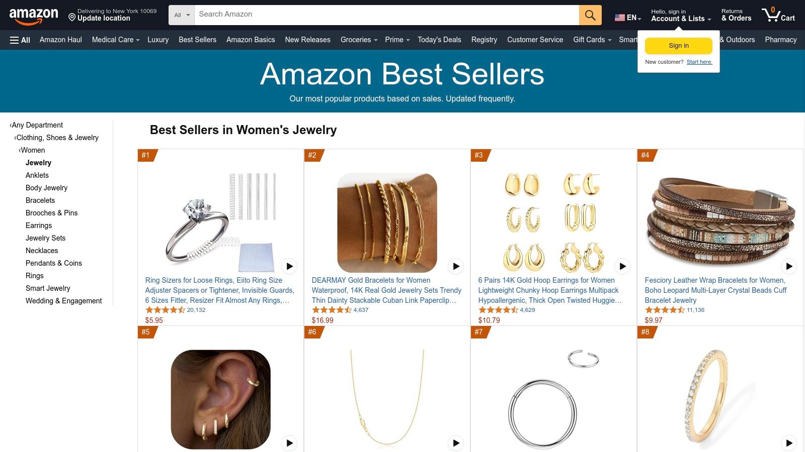 Amazon – Jewelry